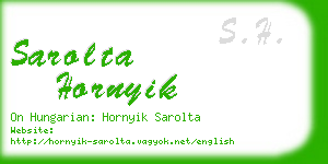 sarolta hornyik business card